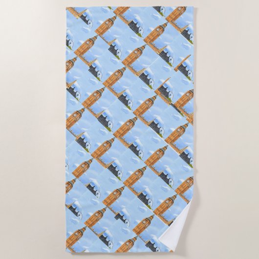 Big Ben London Strandlaken (Voorkant)