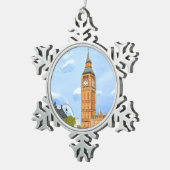 Big Ben London Tin Sneeuwvlok Ornament (Rechts)