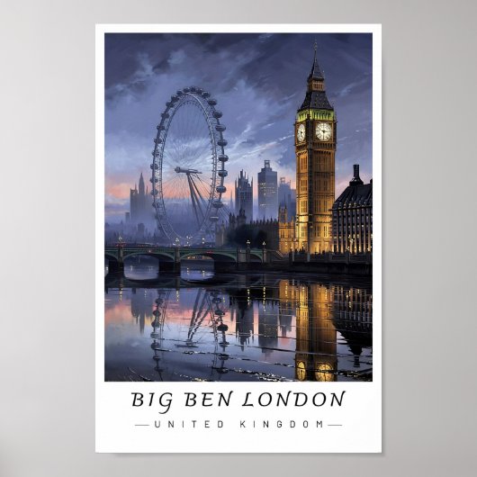 Big Ben London UK Wall Art, Cityscape  Poster (Voorkant)