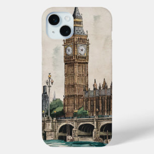Big Ben London Vintage iPhone 15 Mini Hoesje