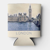 Big Ben London Waterverf art Blikjeskoeler (Voorkant)