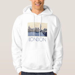 Big Ben London Waterverf art Hoodie