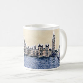 Big Ben London Waterverf art Koffiemok