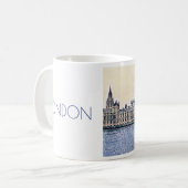 Big Ben London Waterverf art Koffiemok (Voorkant links)