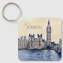 Big Ben London Waterverf art