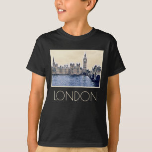Big Ben London Waterverf art T-shirt