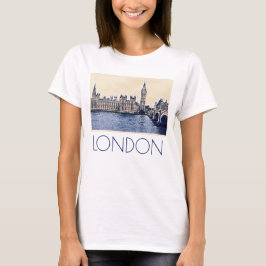 Big Ben London Waterverf art T-shirt