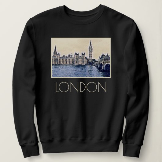 Big Ben London Waterverf art Trui (Design voorkant)