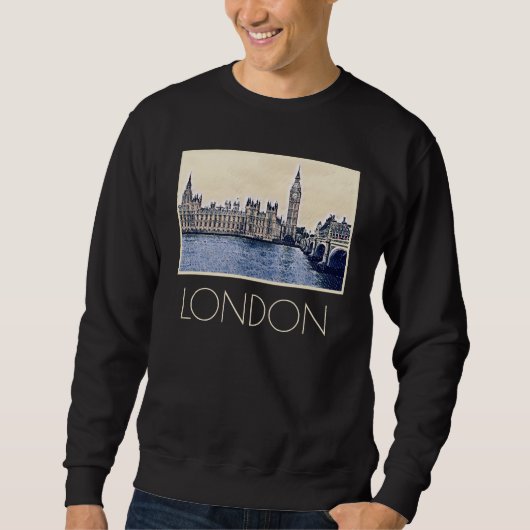 Big Ben London Waterverf art Trui (Voorkant)