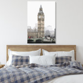 Big Ben London (Waterverf) Canvas Afdruk (Insitu (Slaapkamer))