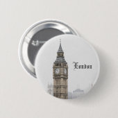 Big Ben London (Waterverf) Ronde Button 5,7 Cm (Voorkant /achterkant)