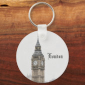 Big Ben London (Waterverf) Sleutelhanger (Voorkant)