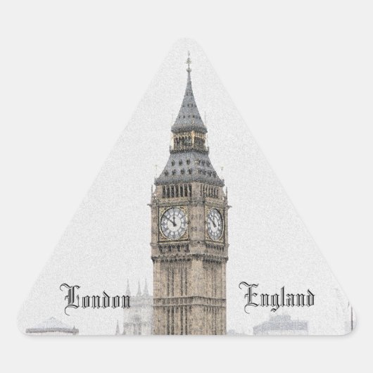 Big Ben London (Waterverf) Sticker (Voorkant)