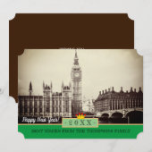 Big Ben London, Westminster & Happy New Year! Kaar Feestdagenkaart (Voorkant / Achterkant)