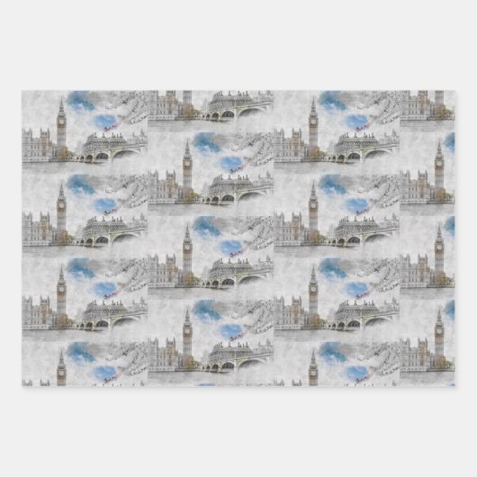 Big Ben London Wrapping Paper – Verenigd Koninkrij (Voorkant 3)