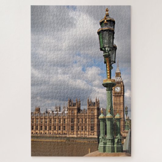 Big Ben met licht in Londen Legpuzzel (Verticaal)