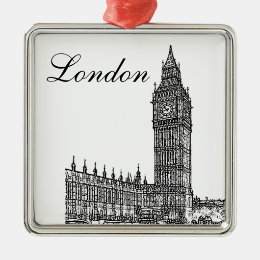Big Ben Metalen Ornament (Voorkant)