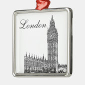 Big Ben Metalen Ornament (Links)