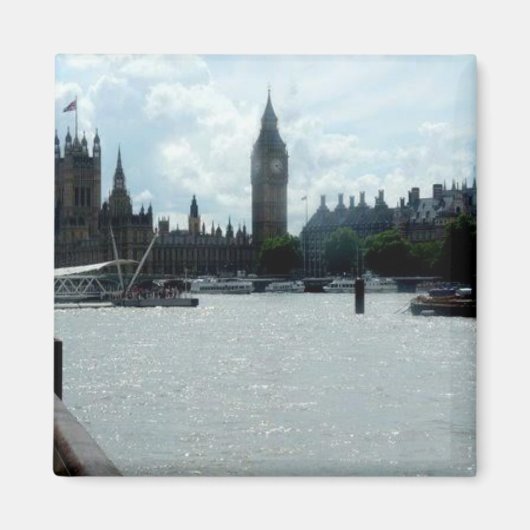 Big Ben On River Thames London Magneet (Voorkant)