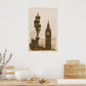 Big Ben op de achtergrond Poster (Keuken)