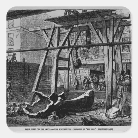 Big Ben ophouden Vierkante Sticker (Voorkant)