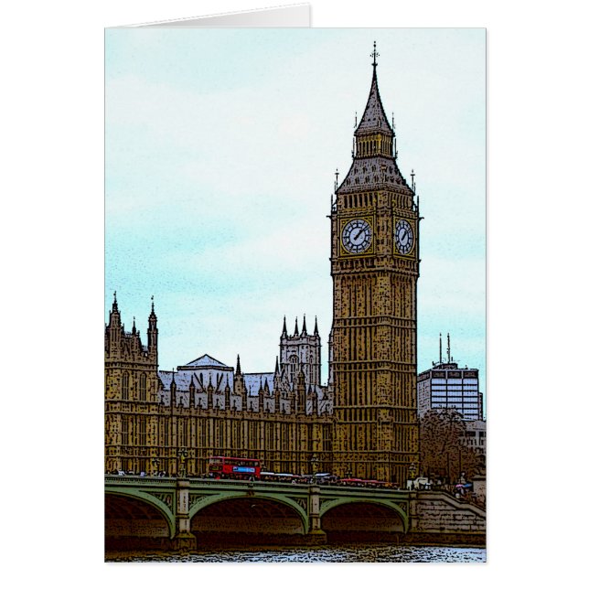 Big Ben, Palace van Westminster, Londen, Verenigd  (Voorkant)