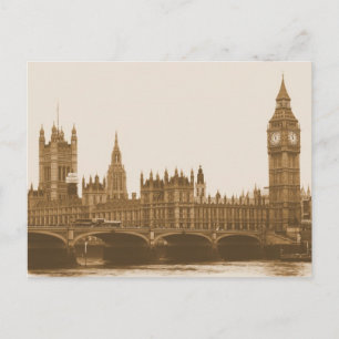 Big Ben - Parlement - Westminster Bridge Briefkaar Briefkaart