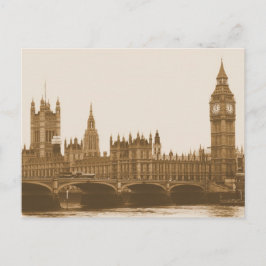 Big Ben - Parlement - Westminster Bridge Briefkaar Briefkaart