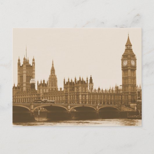 Big Ben - Parlement - Westminster Bridge Briefkaar Briefkaart (Voorkant)