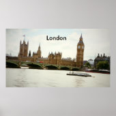 Big Ben Parliament en Thames Poster (Voorkant)