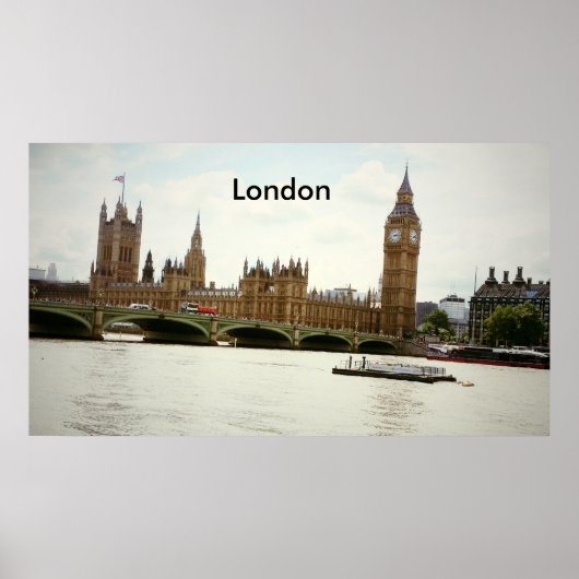 Big Ben Parliament en Thames Poster (Voorkant)