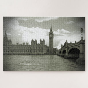 Big Ben Parliament in Black & White, 20x30-1014 pc Legpuzzel