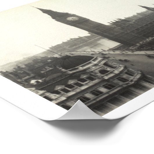 Big Ben & Parliament Square London 1904 Poster (Hoek)