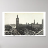 Big Ben & Parliament Square London 1904 Poster (Voorkant)