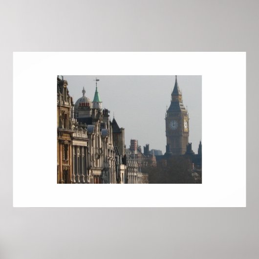 Big Ben piept over de skyline Poster (Voorkant)