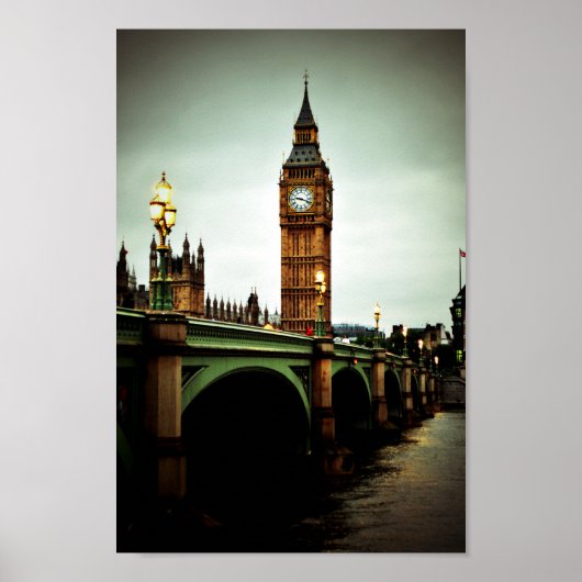Big Ben Queen Elizabeth Tower Westminster Bridge Poster (Voorkant)