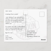 Big Ben & Red Double Decker Bus in Londen Briefkaart (Achterkant)