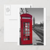 Big Ben Red-telefooncel Briefkaart (Voorkant / Achterkant)
