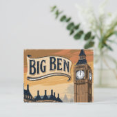  Big Ben reizen Feestdagenkaart (Staand voorkant)