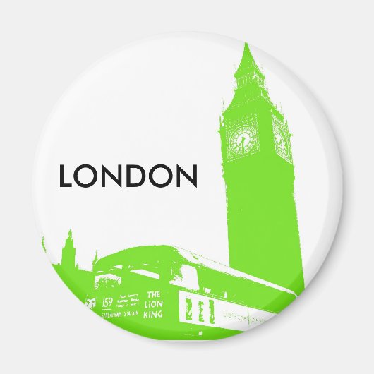 Big Ben Retro Magnet (Voorkant)