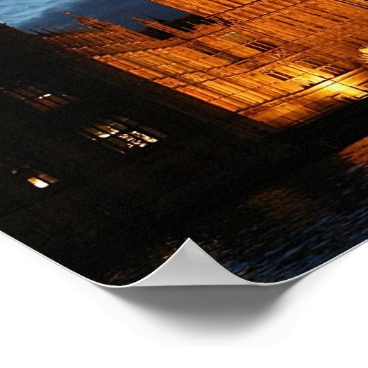 Big Ben 's nachts Poster (Hoek)