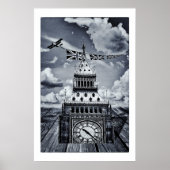 Big Ben Surreal British Art, London Poster (Voorkant)