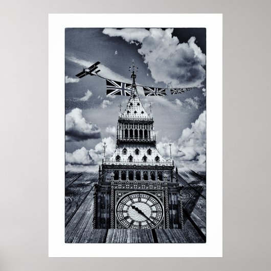 Big Ben - Surreal London Art /England Poster (Voorkant)