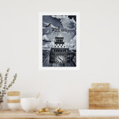 Big Ben - Surreal London Art /England Poster (Keuken)