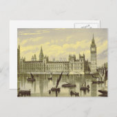 Big Ben Thames Westminster 1800 van het Londense p Briefkaart (Voorkant / Achterkant)