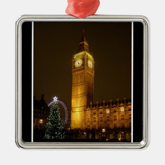 Big Ben tikks Goodnight Metalen Ornament (Voorkant)