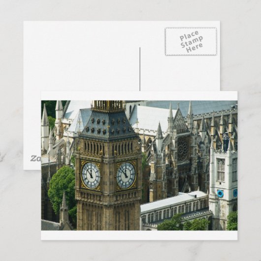 Big Ben Tower London Briefkaart (Voorkant / Achterkant)