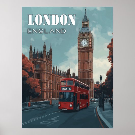  Big Ben Travel Poster - Londen, Verenigd Koninkri (Voorkant)