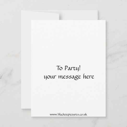 BIG BEN-uitnodiging Kaart (Achterkant)