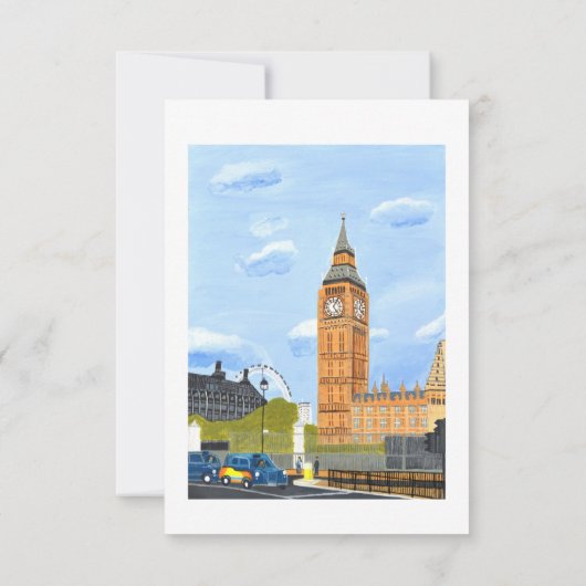 Big Ben-uitnodiging Kaart (Achterkant)